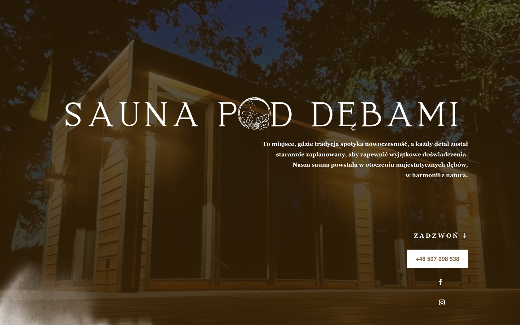 Sauna Pod Dębami - website
